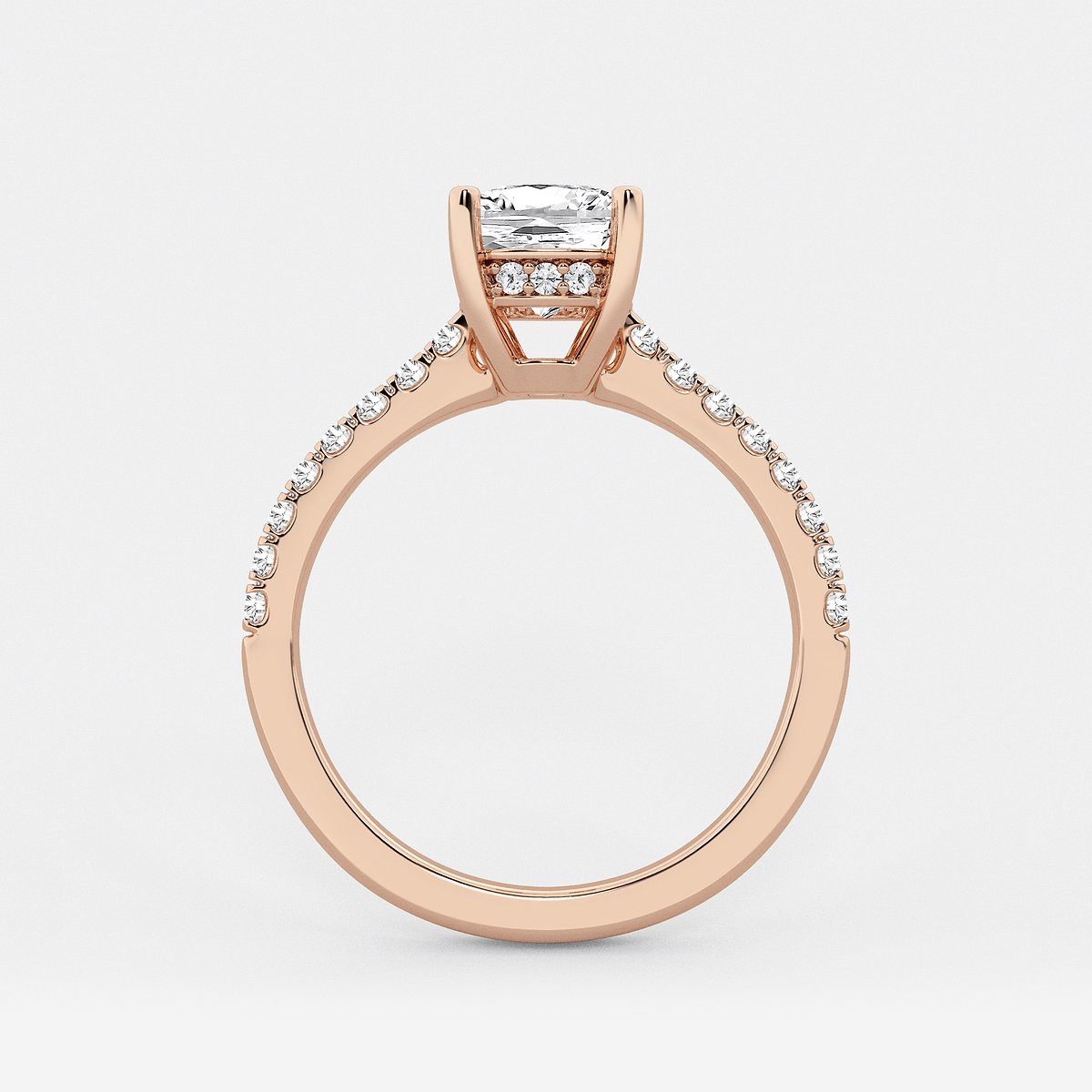 Additional Image 1 for  2 1/4 ctw Elongated Cushion Lab Grown Diamond Hidden Halo Engagement Ring